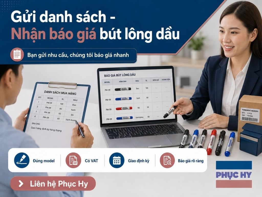Báo giá bút lông dầu cho doanh nghiệp
