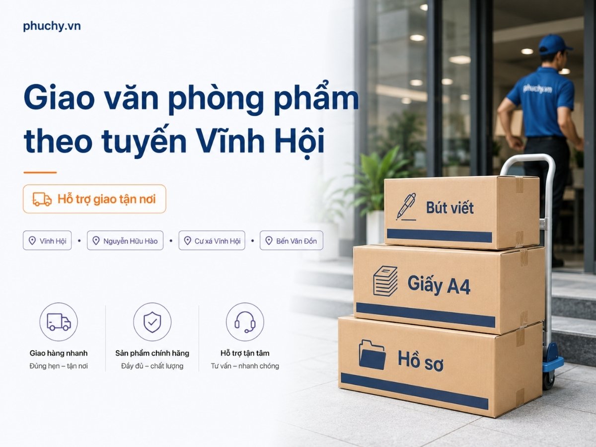 Giao văn phòng phẩm tại khu vực Phường Vĩnh Hội