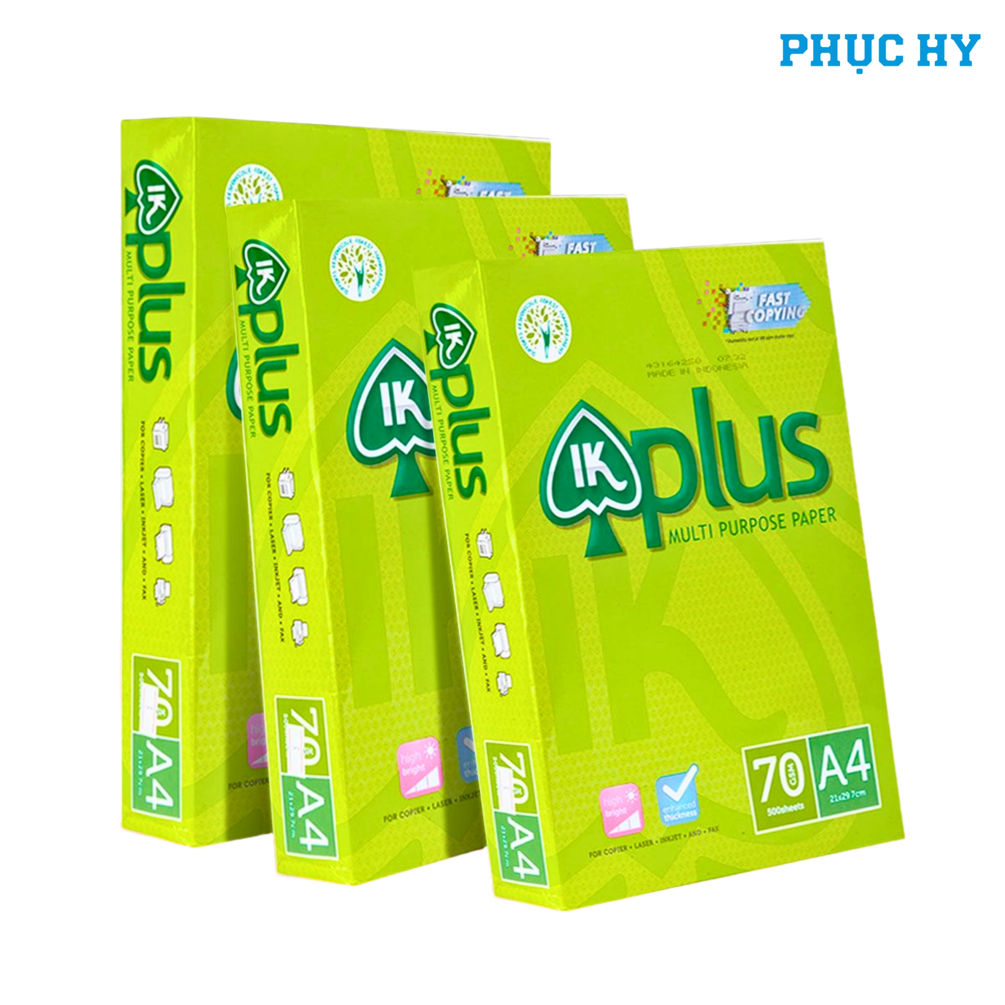 Giấy in IK Plus A4 70gsm dùng cho in và photocopy