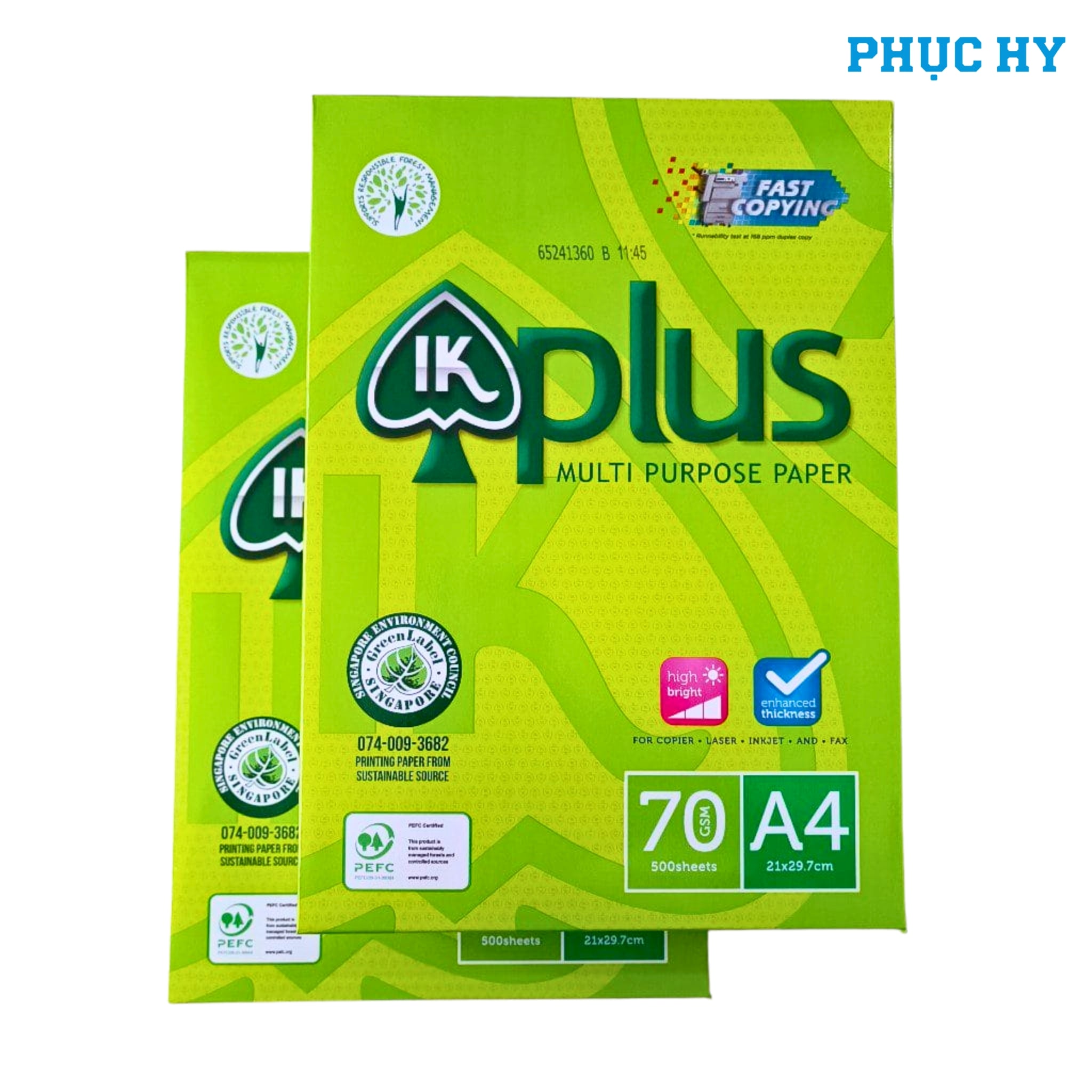 Giấy IK Plus A4 70gsm 500 tờ/ram