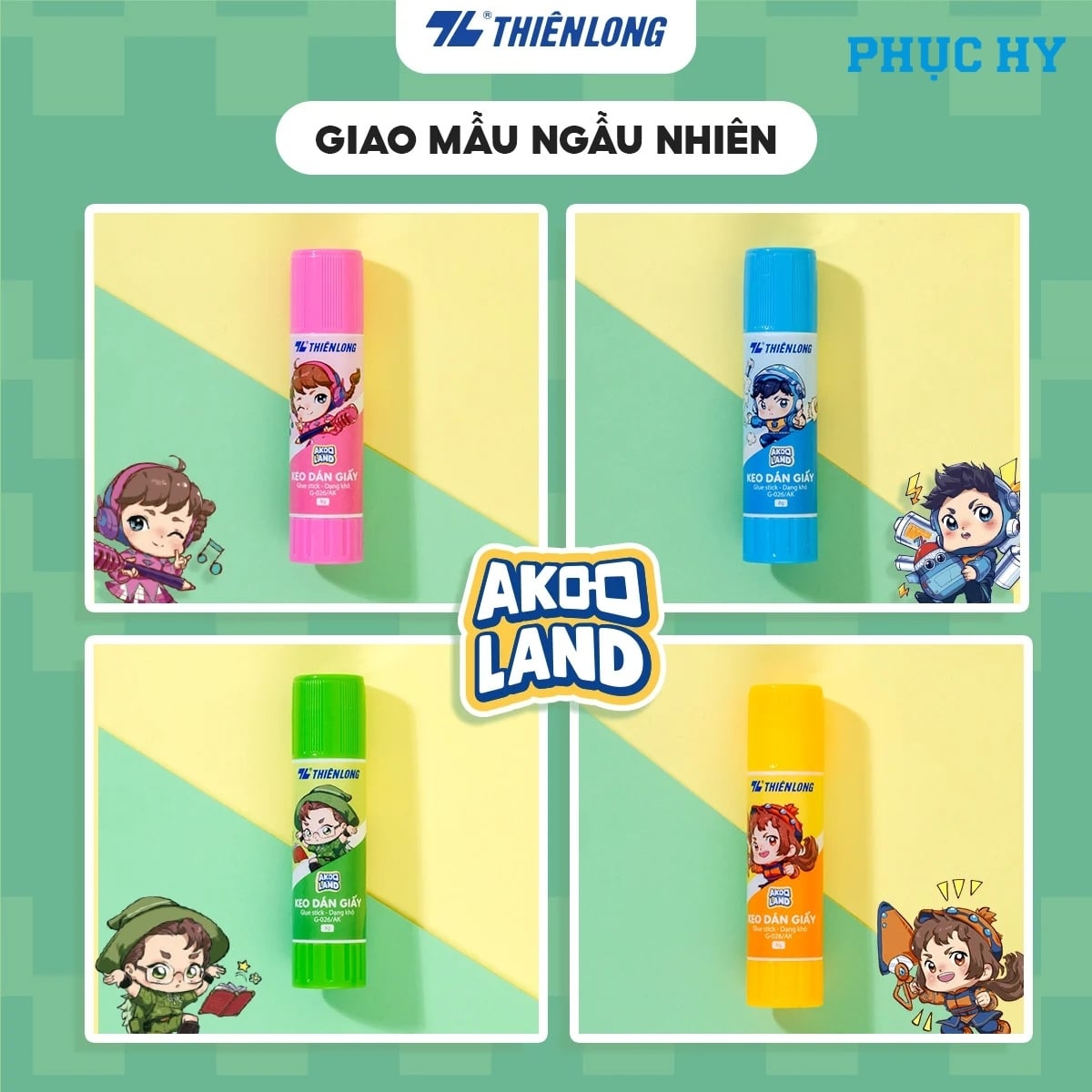 Các phiên bản màu keo khô Thiên Long G-026/AK 8 g giao ngẫu nhiên