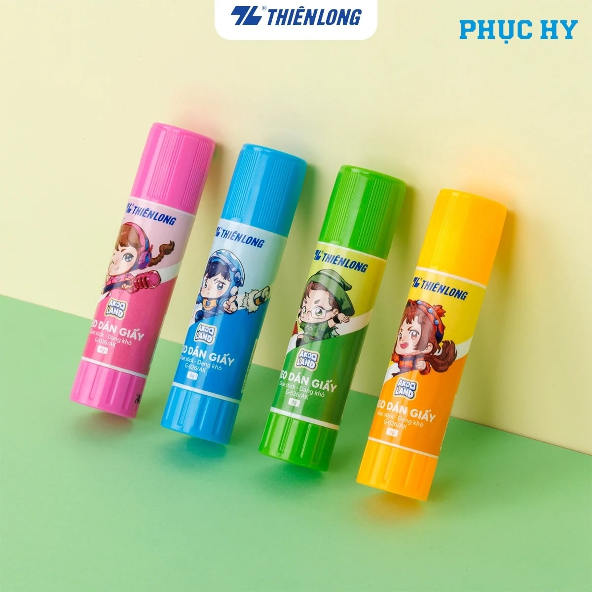 Bốn màu thân keo khô Thiên Long G-026/AK 8 g nhân vật Akooland