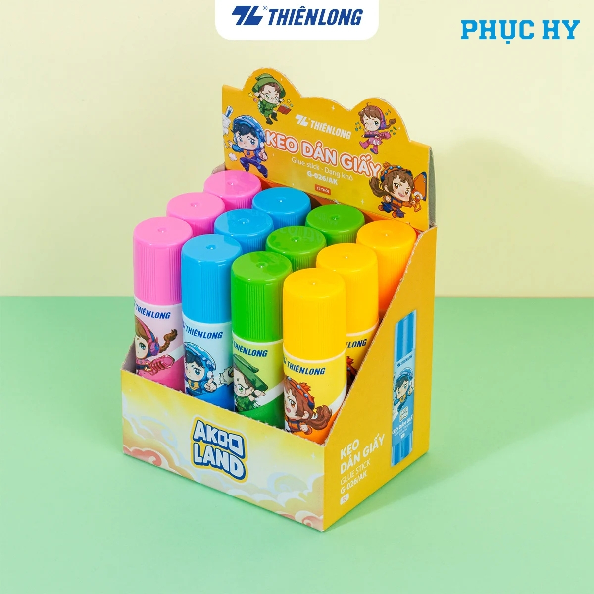 Hộp trưng bày keo khô Thiên Long G-026/AK 8 g nhiều màu