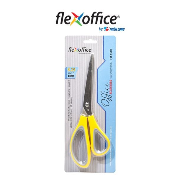 Kéo văn phòng Flexoffice FO-SC05 – Kéo cắt giấy Thiên Long 21cm