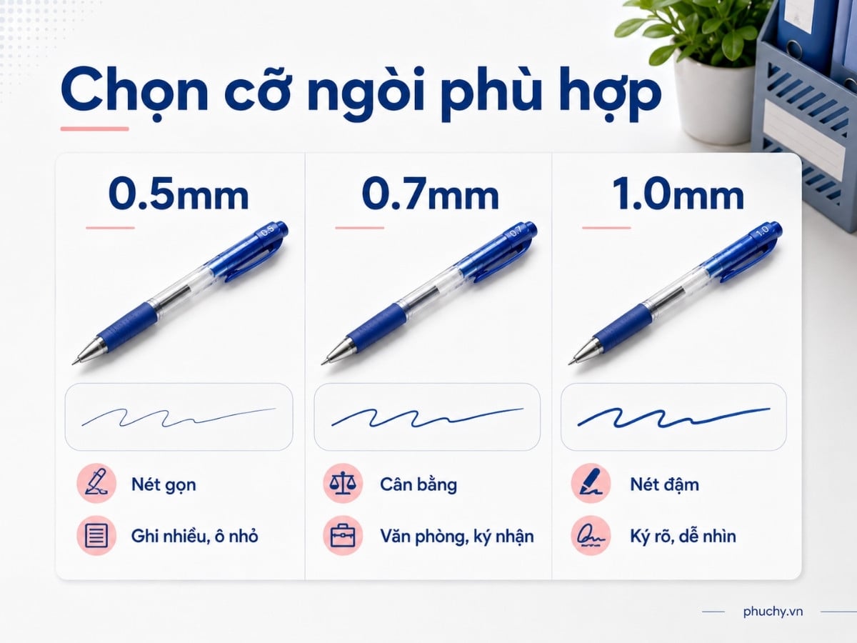 Khi nào nên dùng bút bi 0.7mm