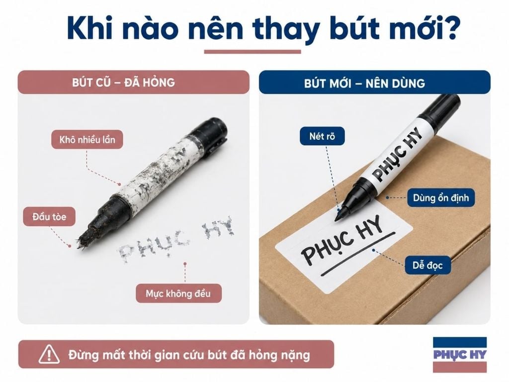 Khi nào nên thay bút lông dầu mới