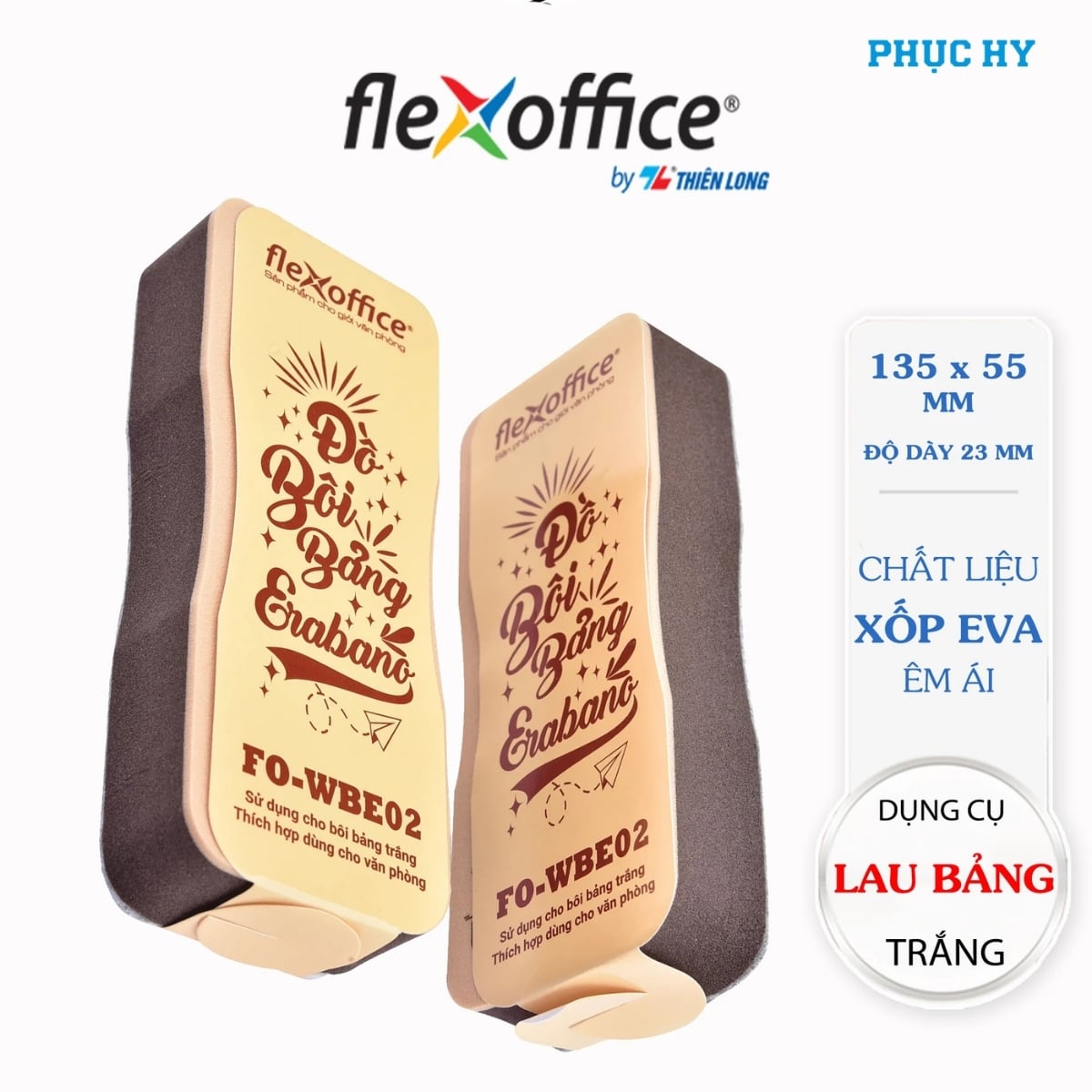 Lau bảng FlexOffice FO-WBE02 kích thước 135 x 55 x 23 mm