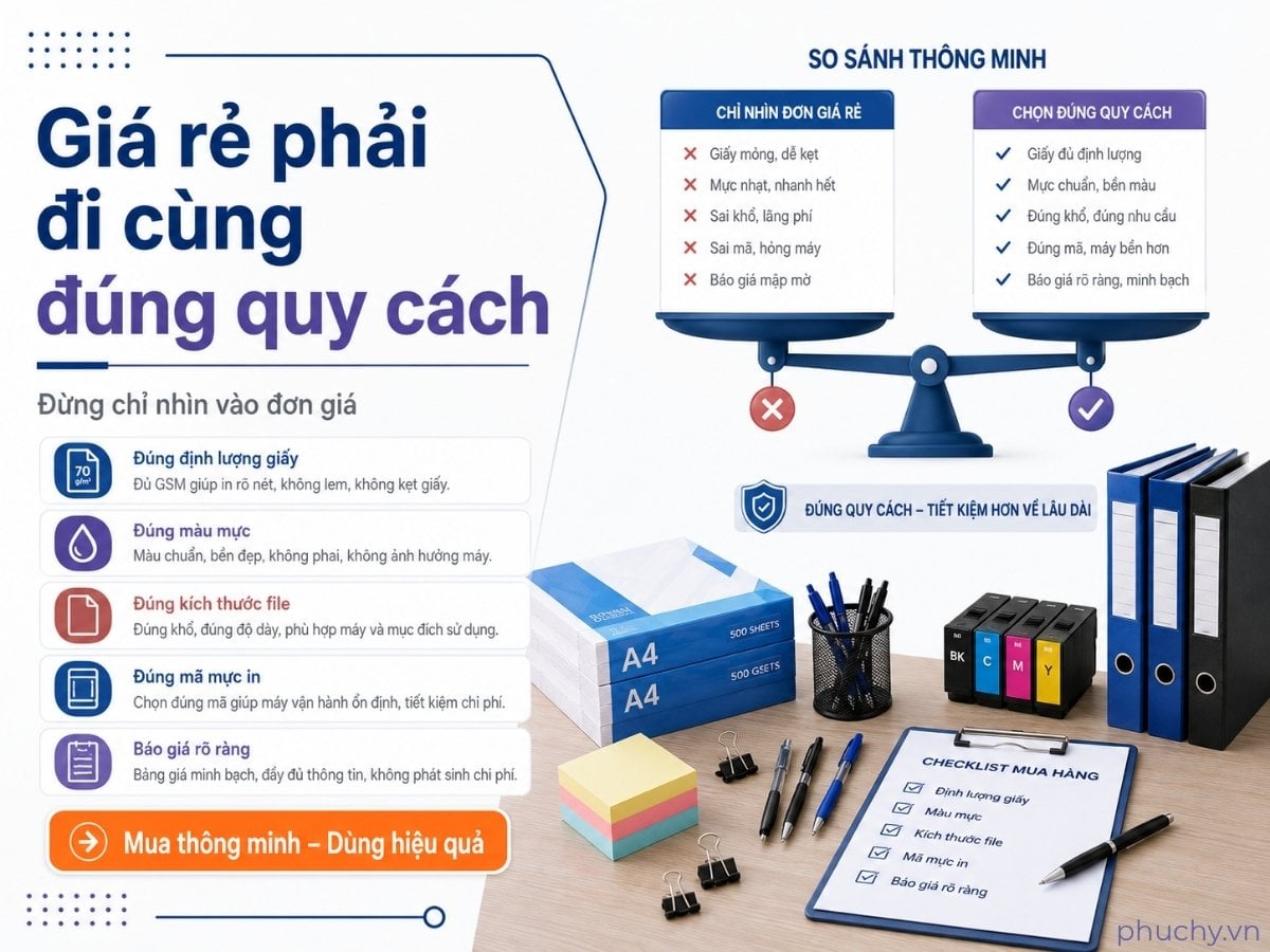 Mua văn phòng phẩm giá rẻ TPHCM cần lưu ý đúng quy cách