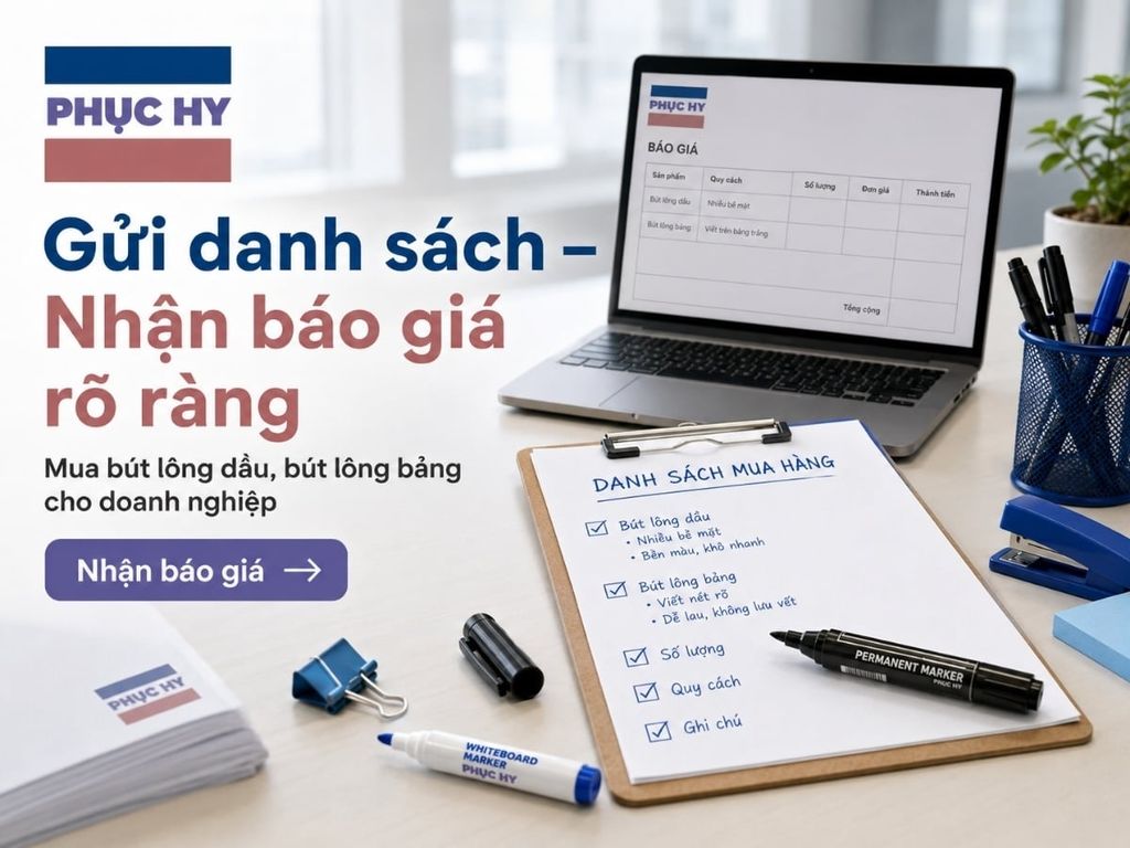 Mua bút lông dầu và bút lông bảng cho doanh nghiệp