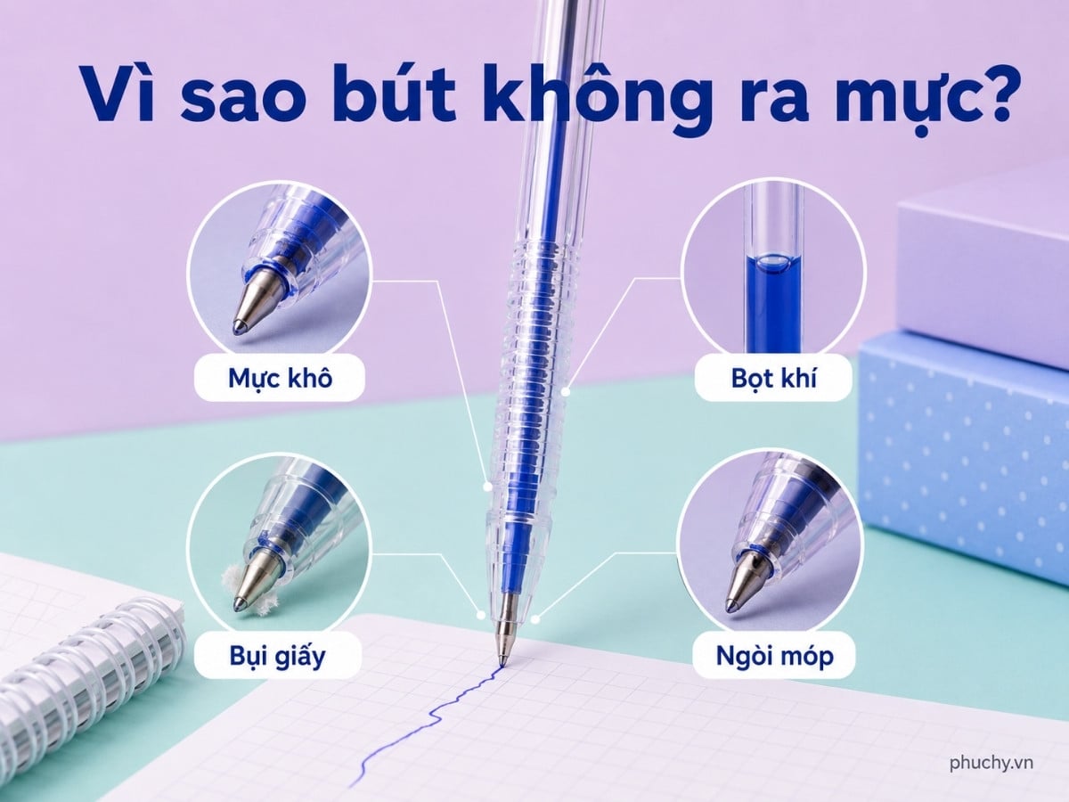 Nguyên nhân bút bi còn mực nhưng không viết được