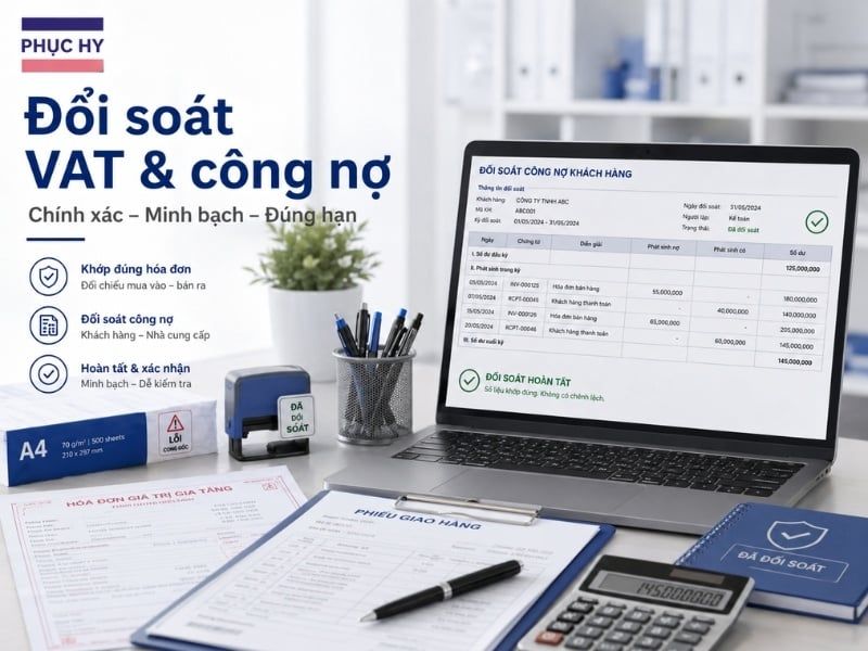Xử lý hóa đơn VAT và công nợ khi đổi trả văn phòng phẩm