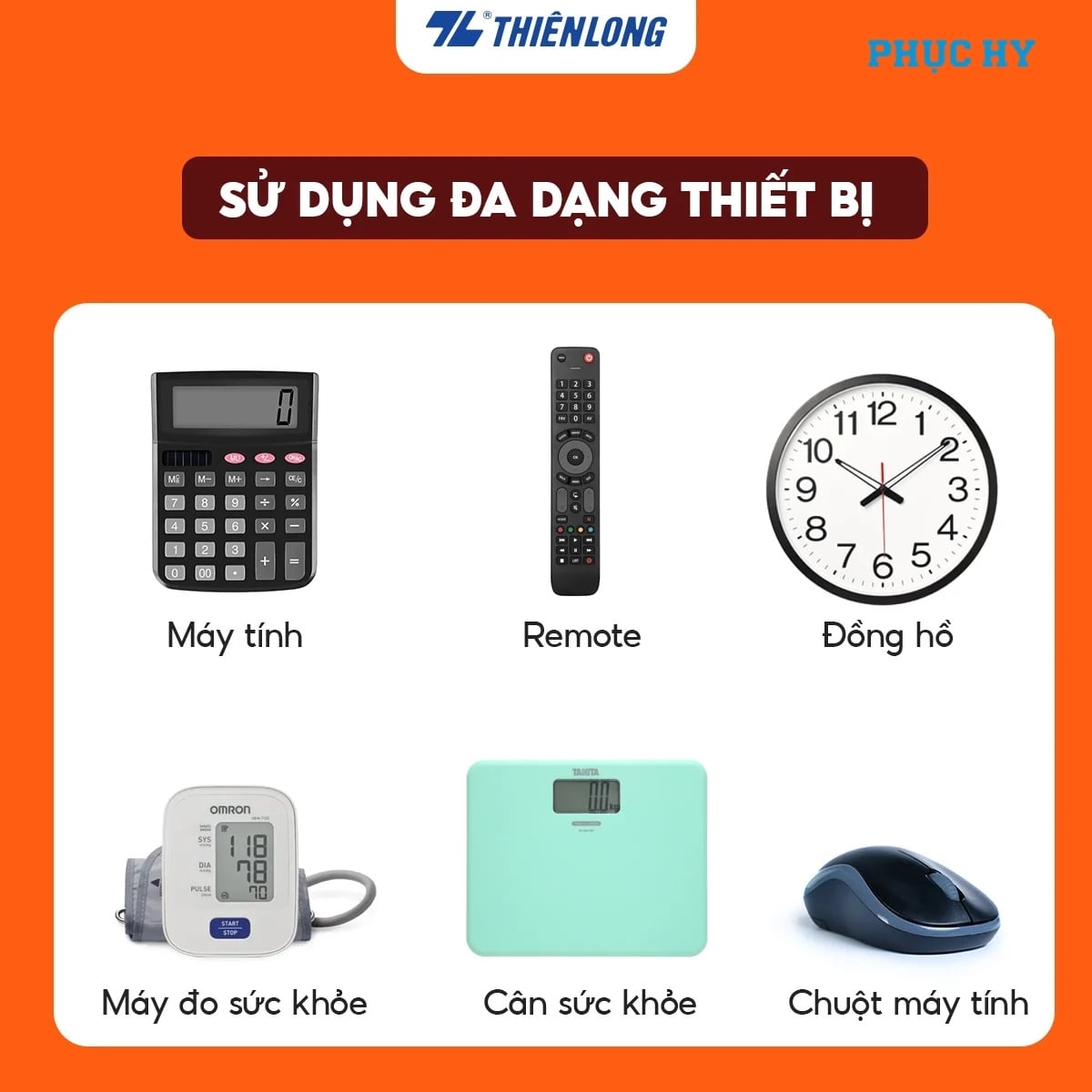 Thiết bị sử dụng Pin Carbon AA Flexio gồm máy tính remote đồng hồ cân và chuột