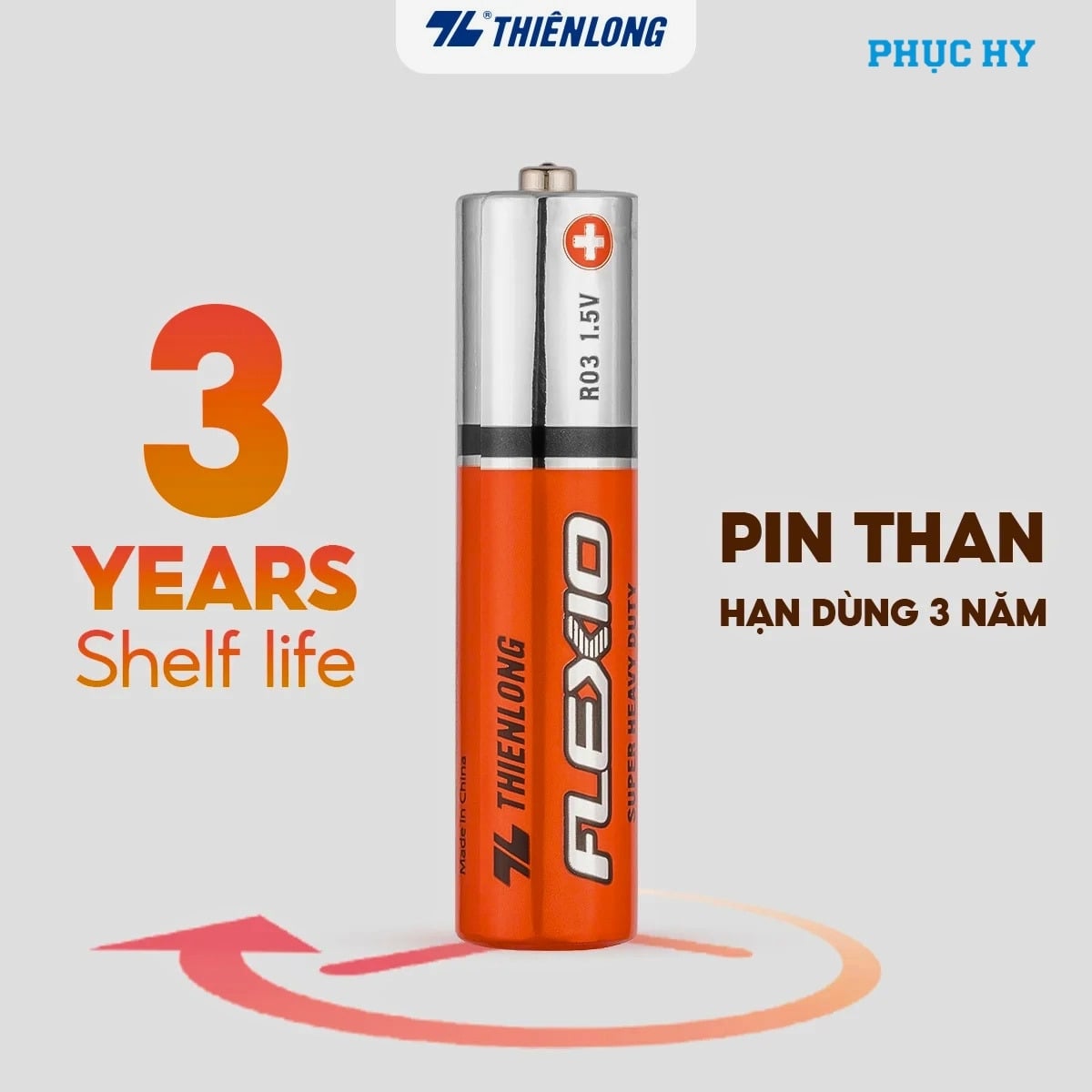 Pin Carbon AAA Thiên Long Flexio hạn sử dụng 3 năm