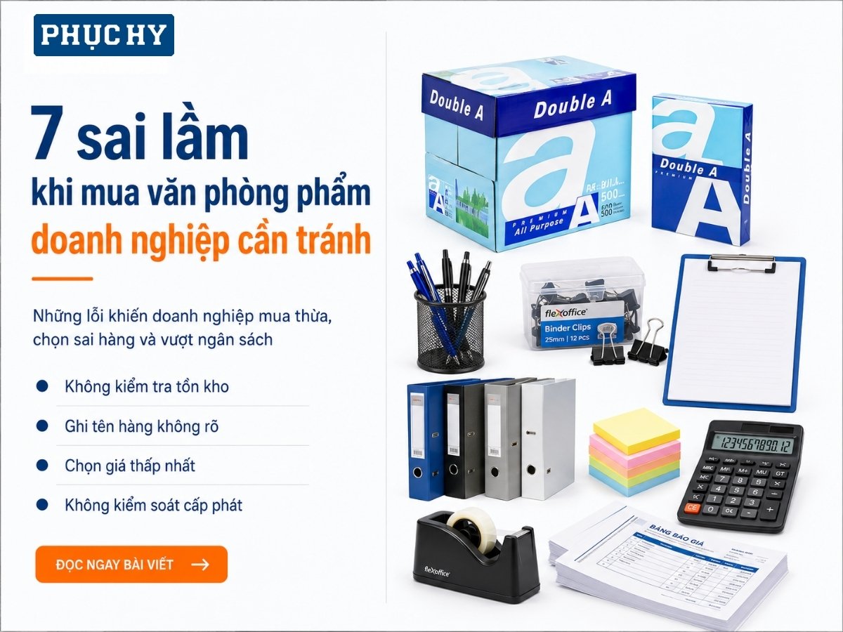7 sai lầm khi mua văn phòng phẩm doanh nghiệp cần tránh