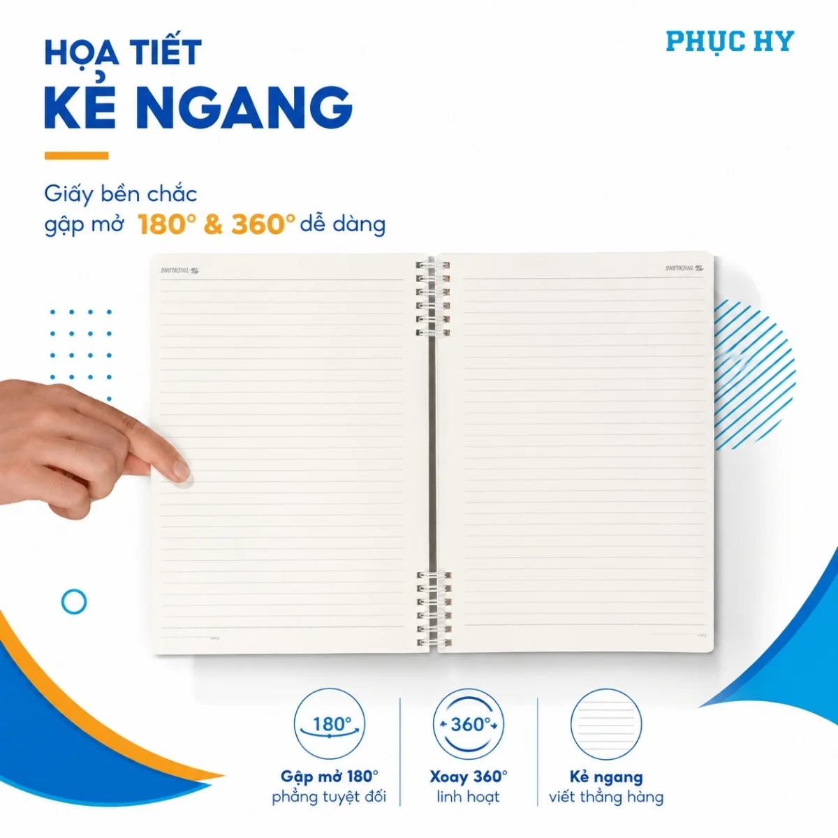 Ruột kẻ ngang 7 mm của Sổ lò xo A5 Thiên Long MB-019 MB-020