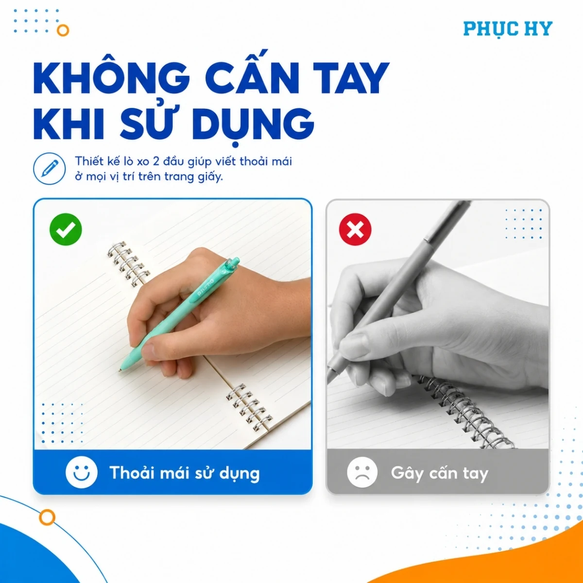 Sổ lò xo 2 đầu B5 Thiên Long hỗ trợ hạn chế cấn tay