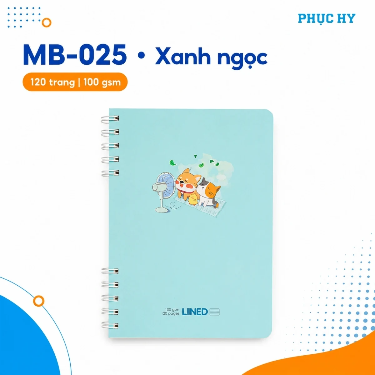 Sổ lò xo A5 Thiên Long MB-025 màu xanh ngọc 120 trang giấy 100 gsm