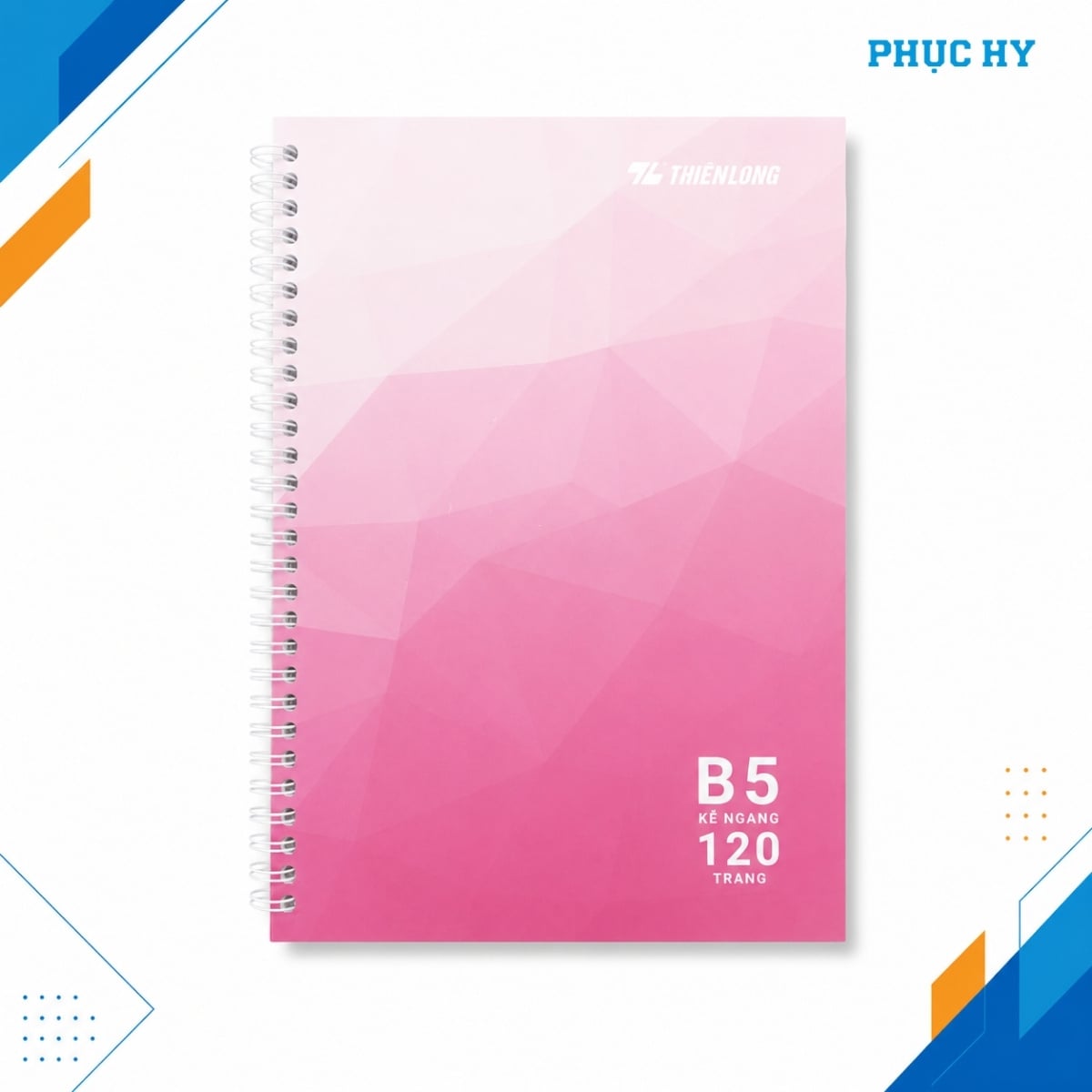 Mẫu bìa sổ lò xo B5 Thiên Long MB-012 màu hồng