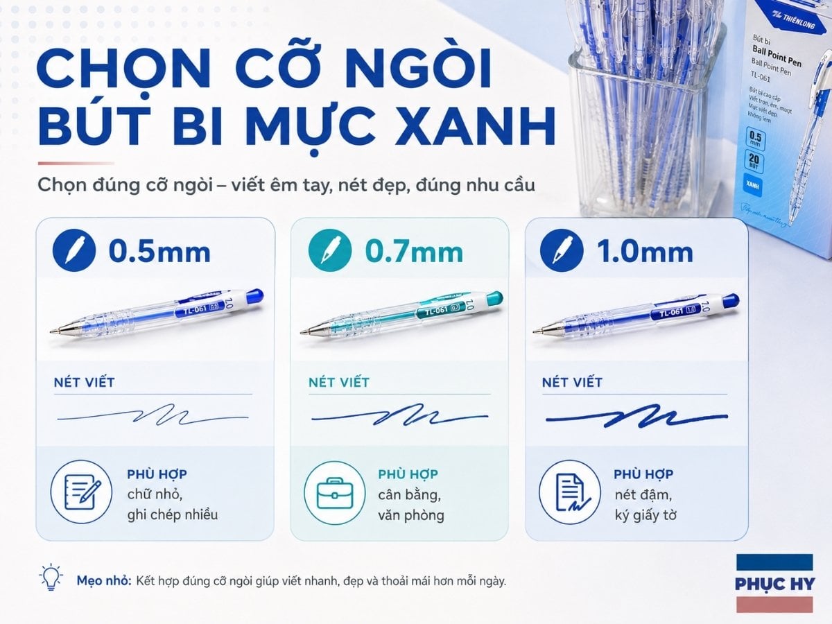 So sánh bút bi xanh và bút bi đen