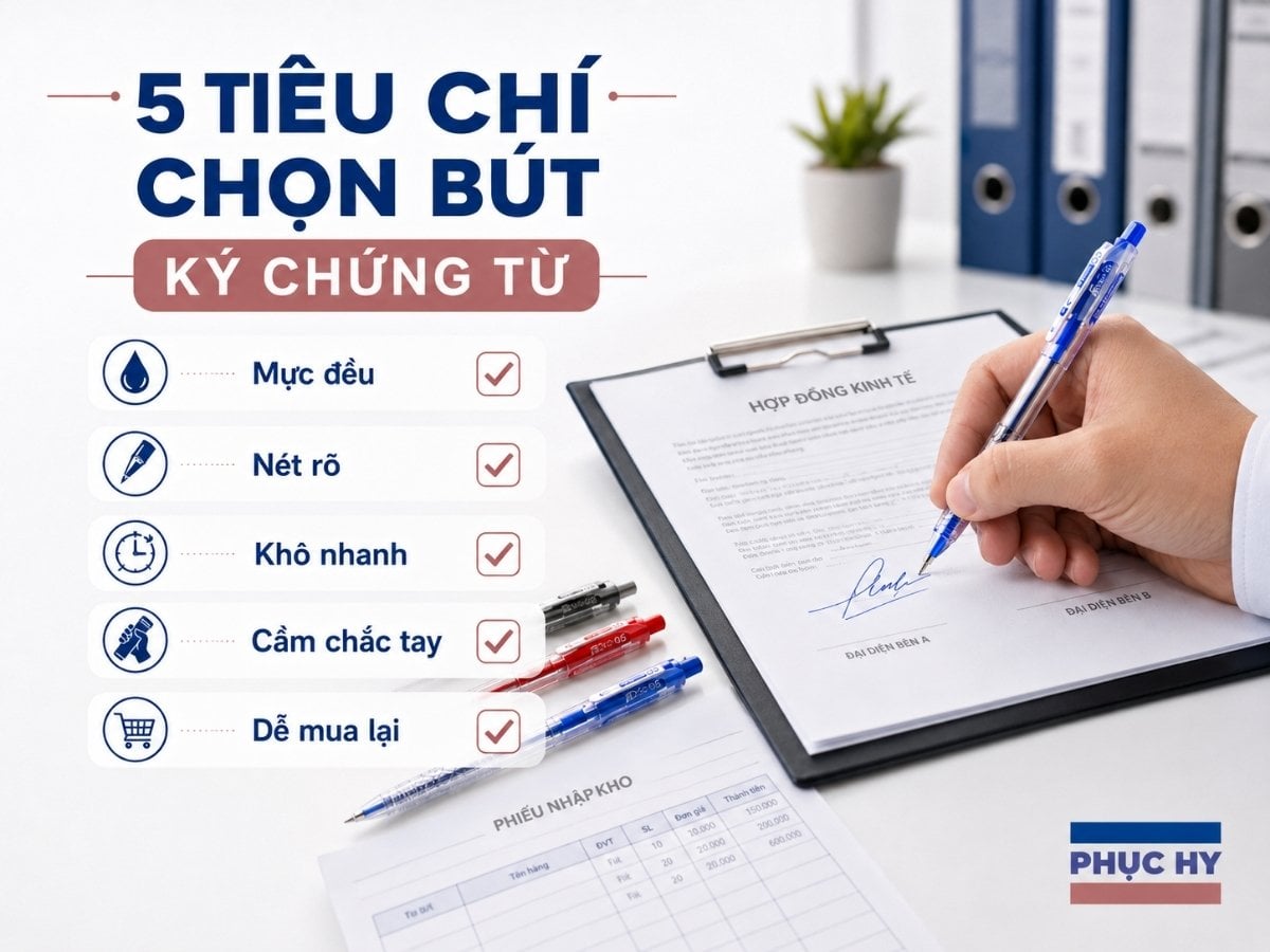 Tiêu chí chọn bút bi ký chứng từ