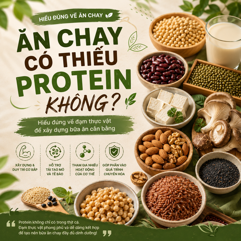 Ăn Chay Có Thiếu Protein Không? Cách Bổ Sung Đạm Thực Vật Đúng Cách