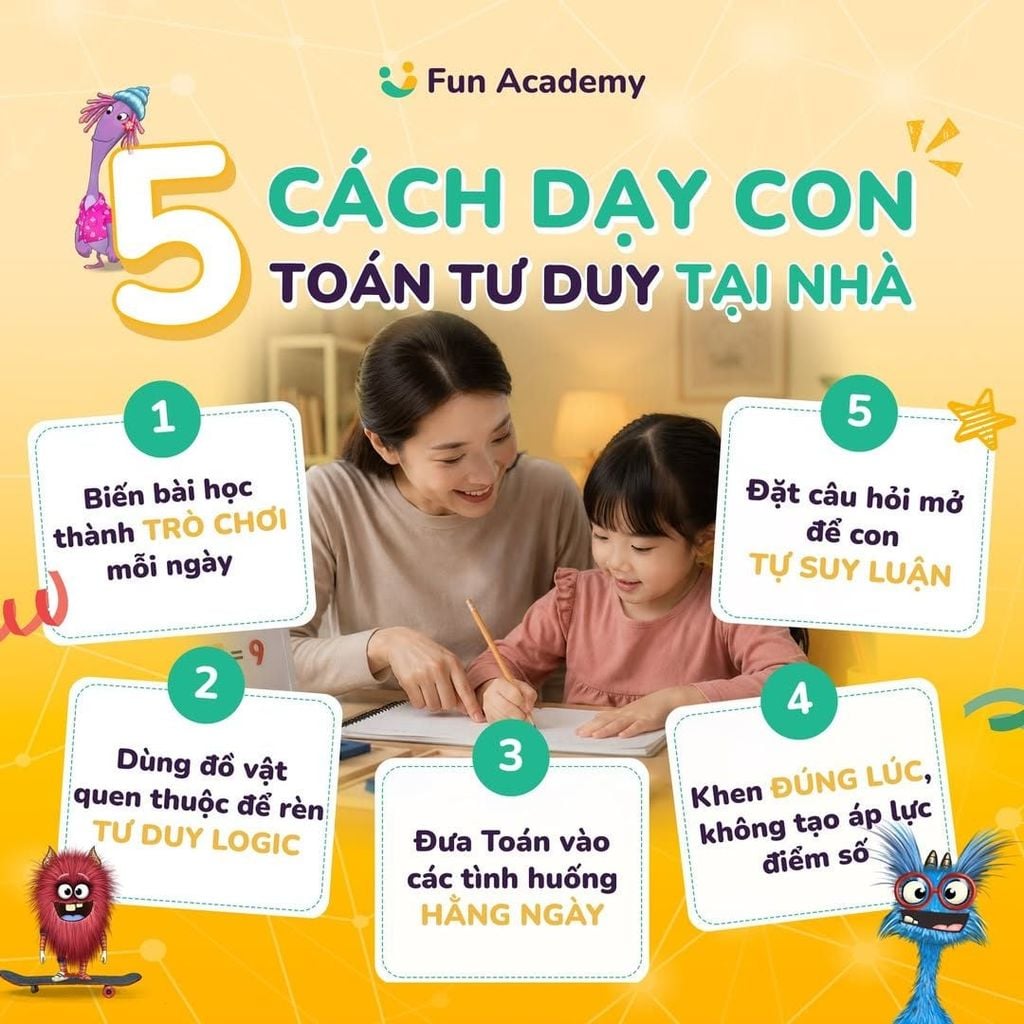 5 cách dạy con Toán tư duy tại nhà