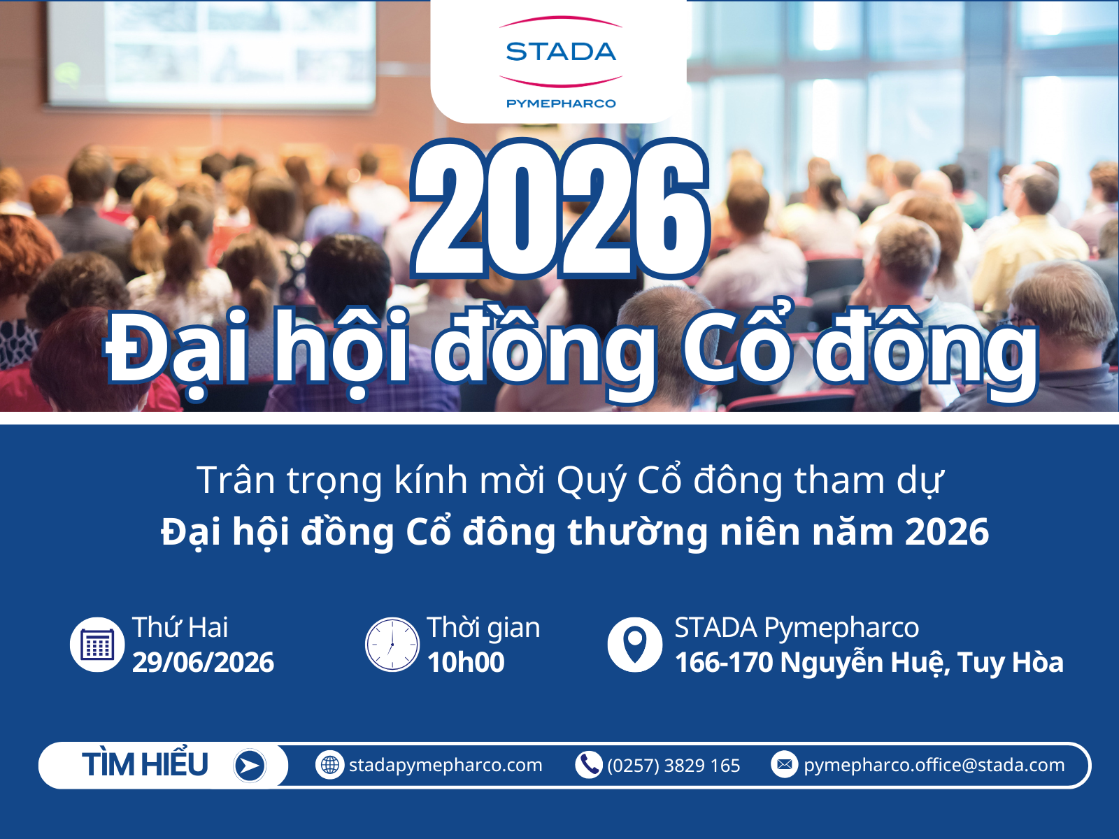 2026 | Thư mời tham dự Đại hội đồng Cổ đông thường niên của PMP