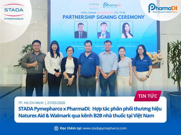 STADA Pymepharco x Pharmadi: Hợp tác phân phối thương hiệu Natures Aid & Walmark qua kênh B2B nhà thuốc tại Việt Nam