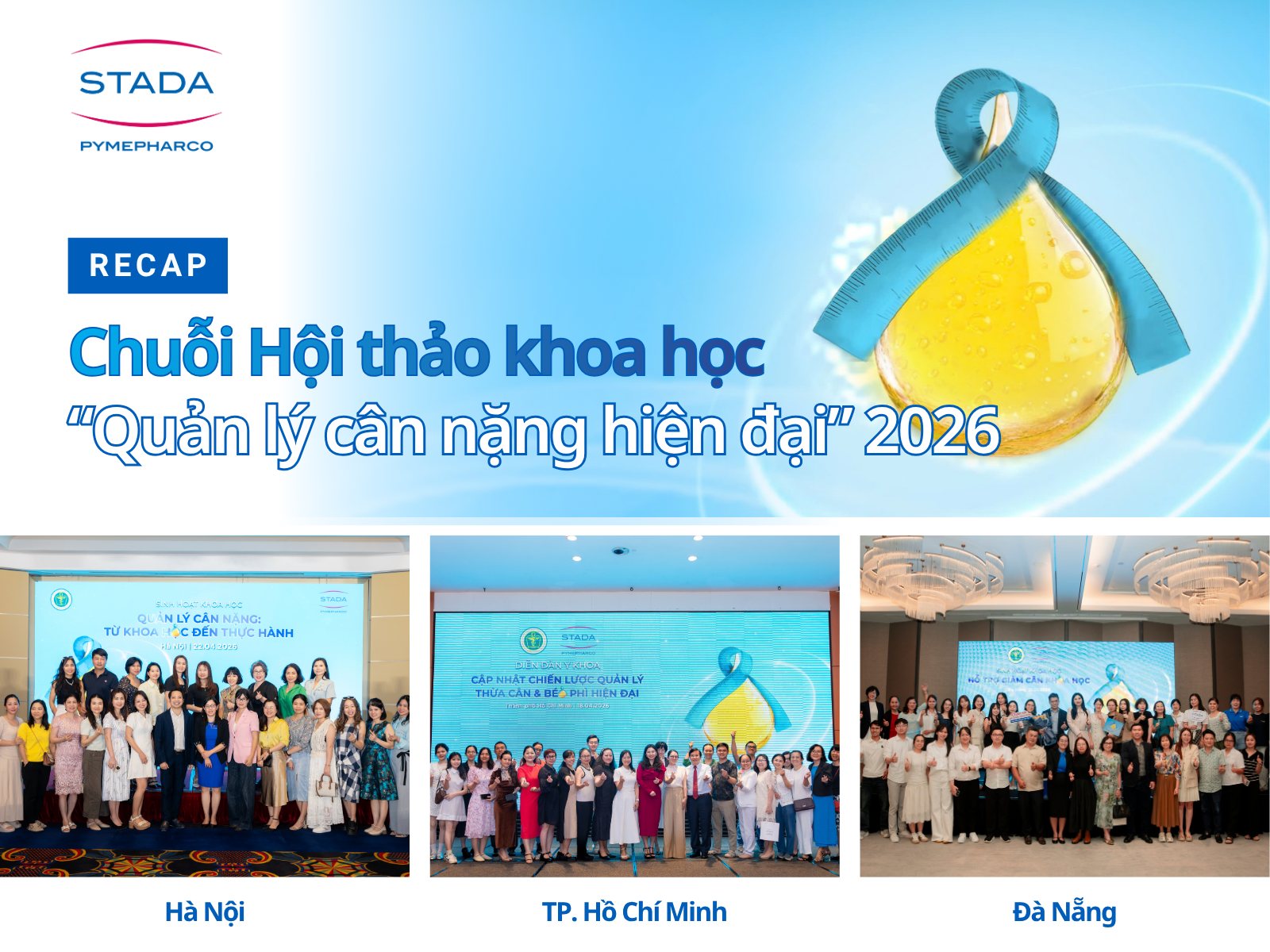 STADA Pymepharco khẳng định vị thế đối tác sức khỏe tin cậy qua Chuỗi Hội Thảo Khoa Học “Quản Lý Cân Nặng Hiện Đại 2026”
