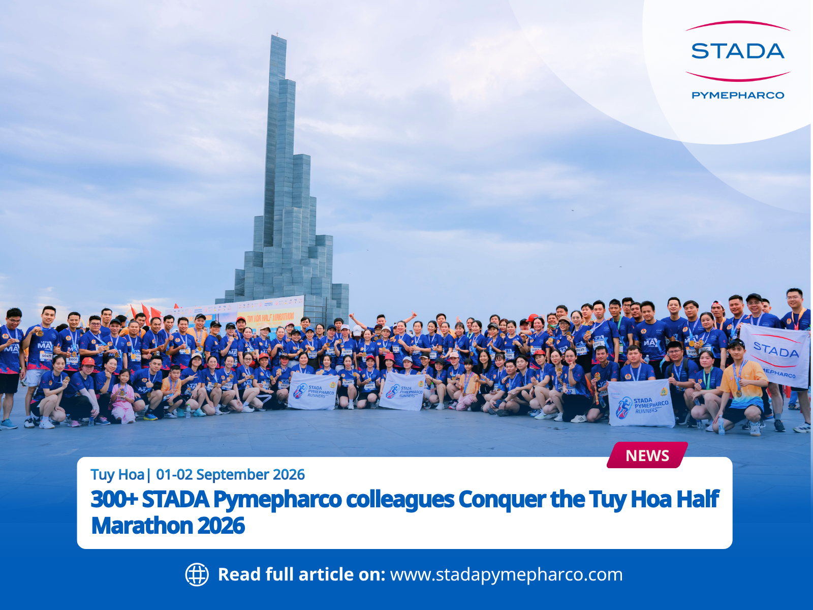 300+ STADA Pymepharco colleagues Conquer the Tuy Hoa Half Marathon 2026