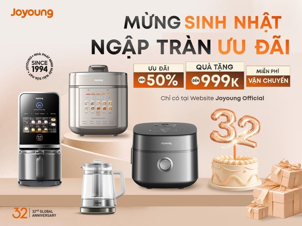 Lịch Sale Tháng 9 Mừng Sinh Nhật 32 Năm Joyoung Nấu Ngon Trọn Vị Tặng Bạn Ngàn Deal
