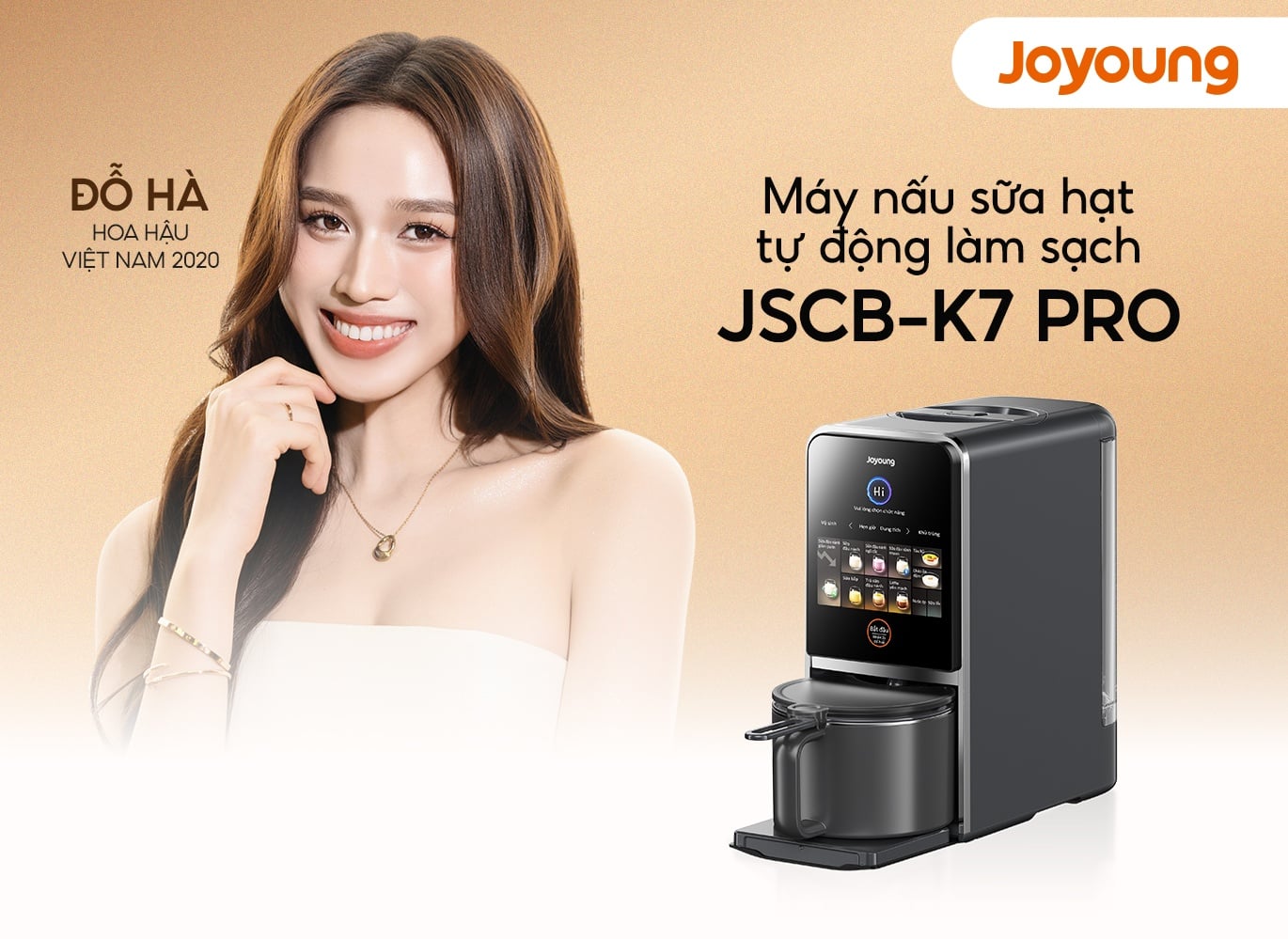 Hoa hậu Đỗ Hà review: Máy nấu sữa hạt làm sạch tự động Joyoung JSCB-K7 Pro