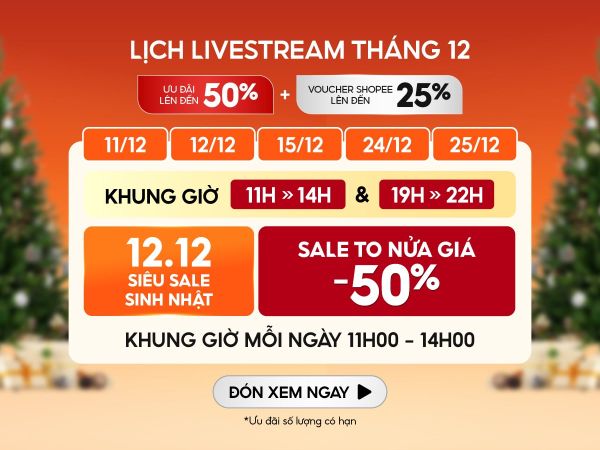 Lịch Livestream Joyoung Tháng 12 Trên Shopee