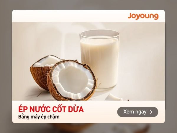 Cách ép nước cốt dừa bằng máy ép chậm