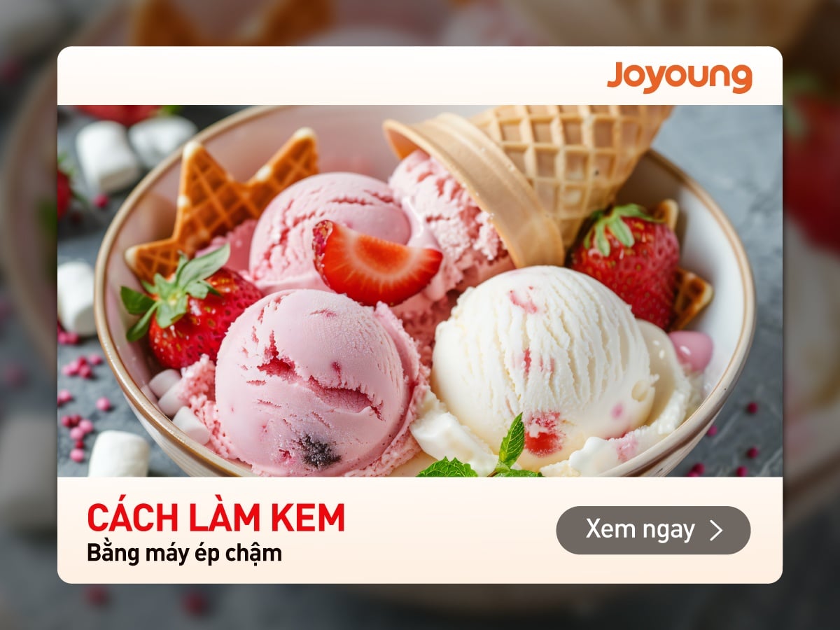Hướng dẫn cách làm kem bằng máy ép chậm dẻo mịn, mát lạnh