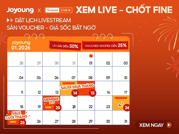 Lịch livestream Joyoung Tháng 1/2026