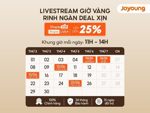 Lịch Livestream Joyoung Việt Nam Tháng 6