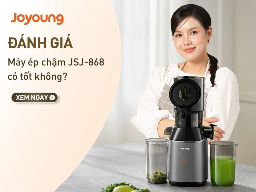 Review máy ép chậm Joyoung JSJ-868 cùng Thu Nhi Eatclean