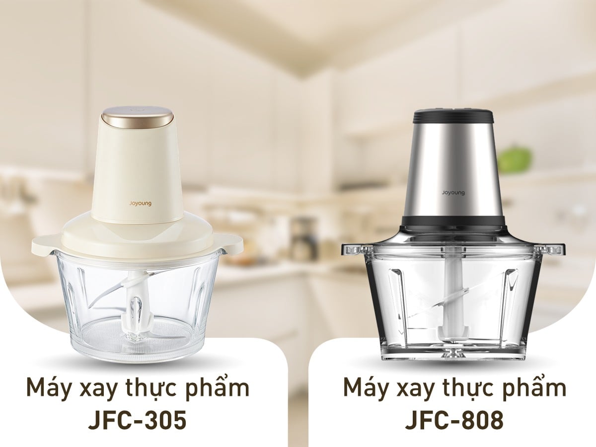 So sánh máy xay thực phẩm Joyoung JFC-305 và JFC-808