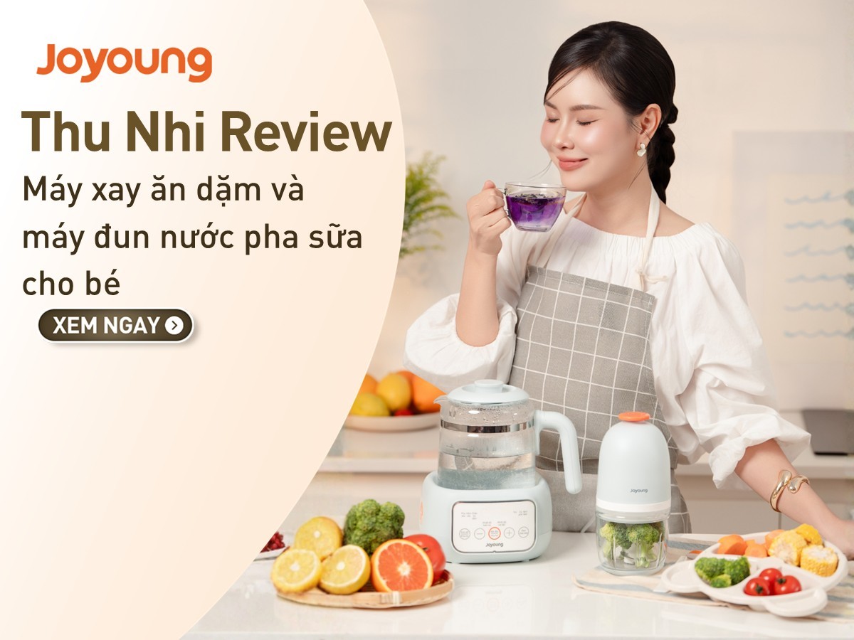 Thu Nhi review: Máy xay ăn dặm JBM-530 và máy đun nước pha sữa JBFC-166