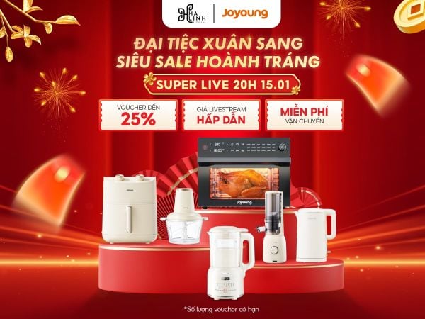 Loạt Sản Phẩm Gia Dụng Joyoung Giá Rẻ Bất Ngờ Trong SUPER LIVE 15.01 Võ Hà Linh