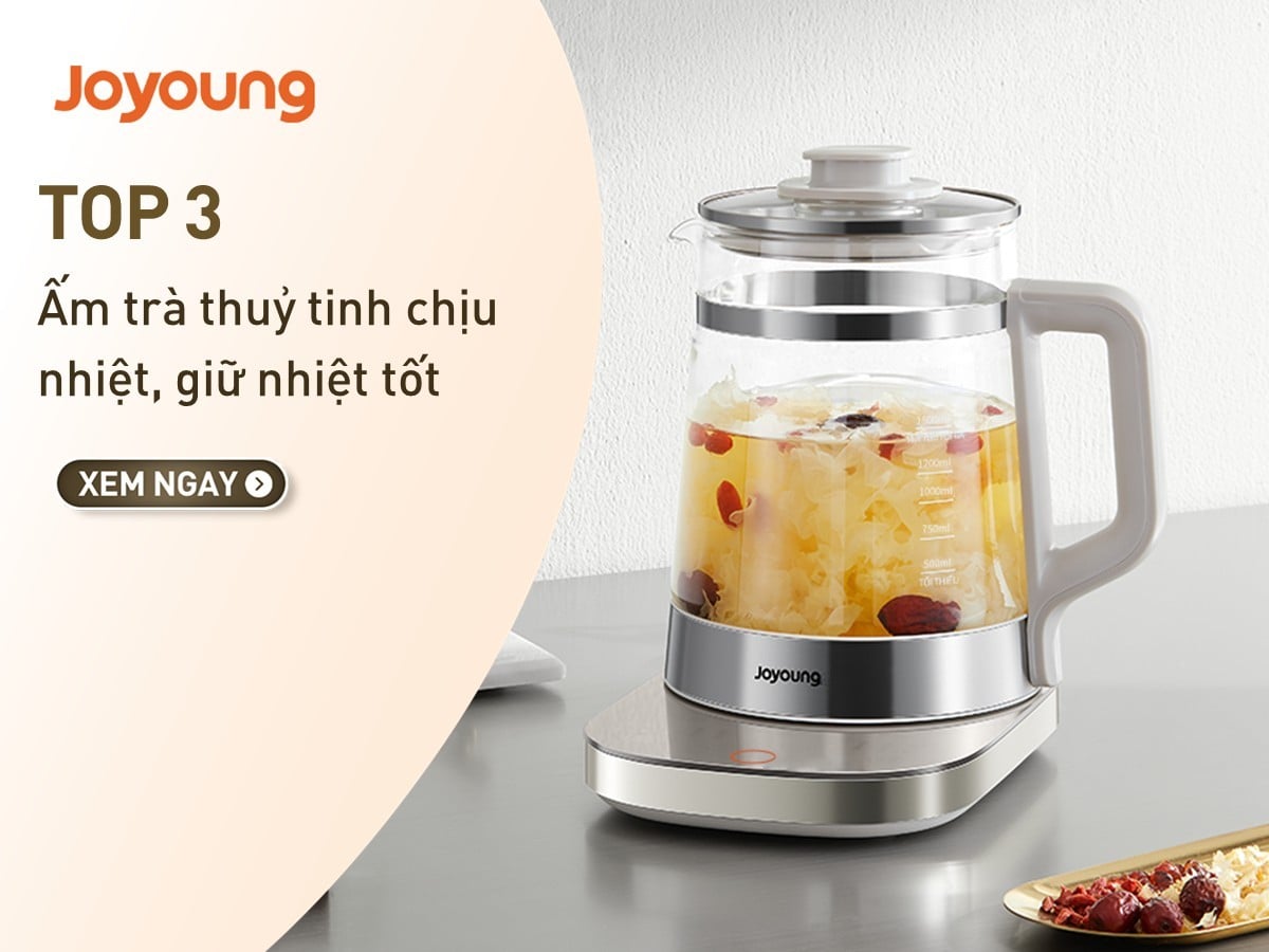 Top 3 ấm trà thuỷ tinh chịu nhiệt và giữ nhiệt cả ngày