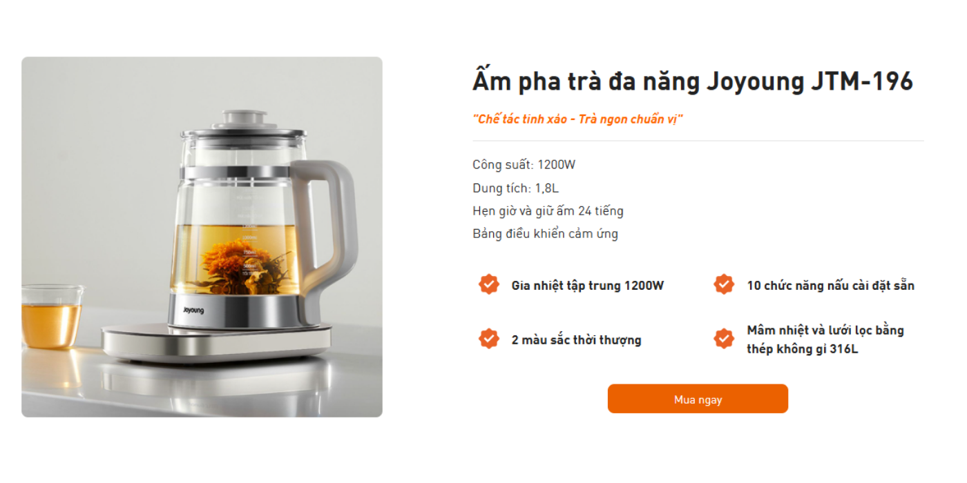 mua ấm trà đa năng JTM-196