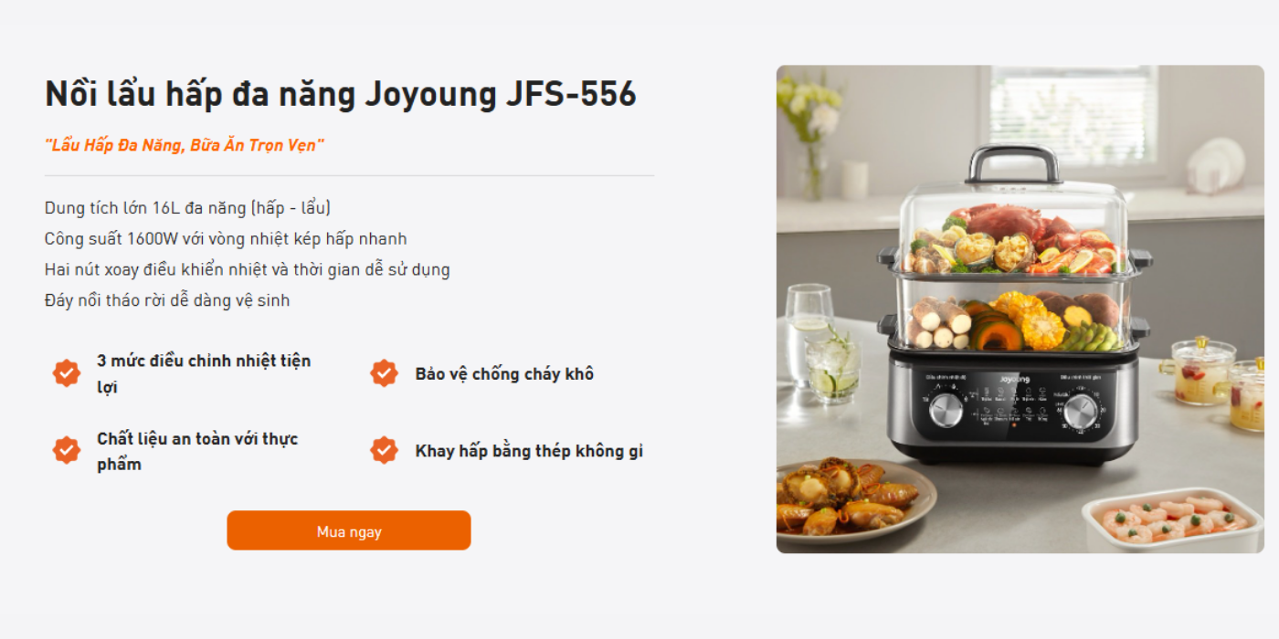 Mua nồi lẩu hấp đa năng JFS-556