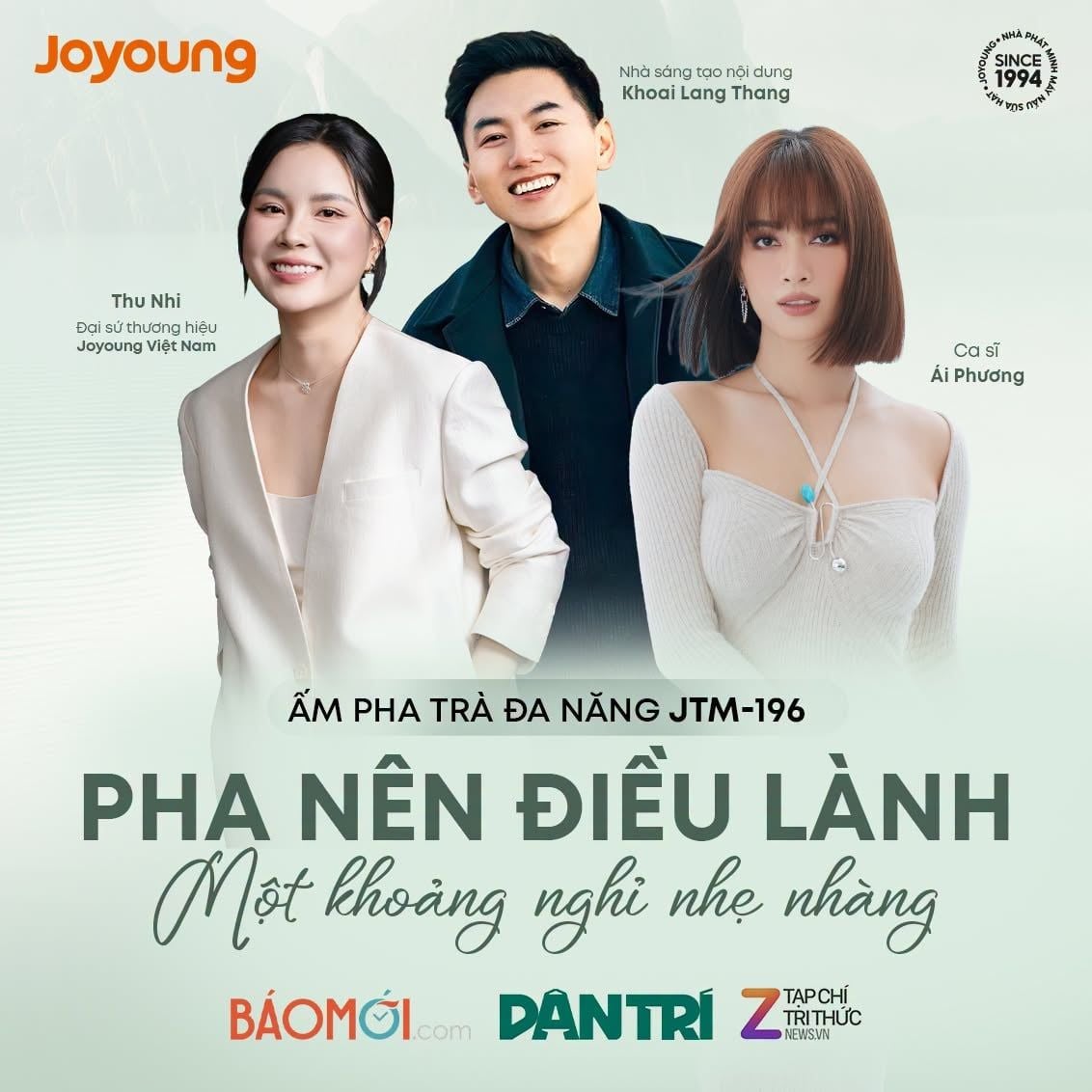 Cùng chọn ấm trà đa năng JTM-196 cho hành trình sống khỏe, pha nên điều lành cùng Khoai Lang Thang, Thu Nhi, Ái Phương