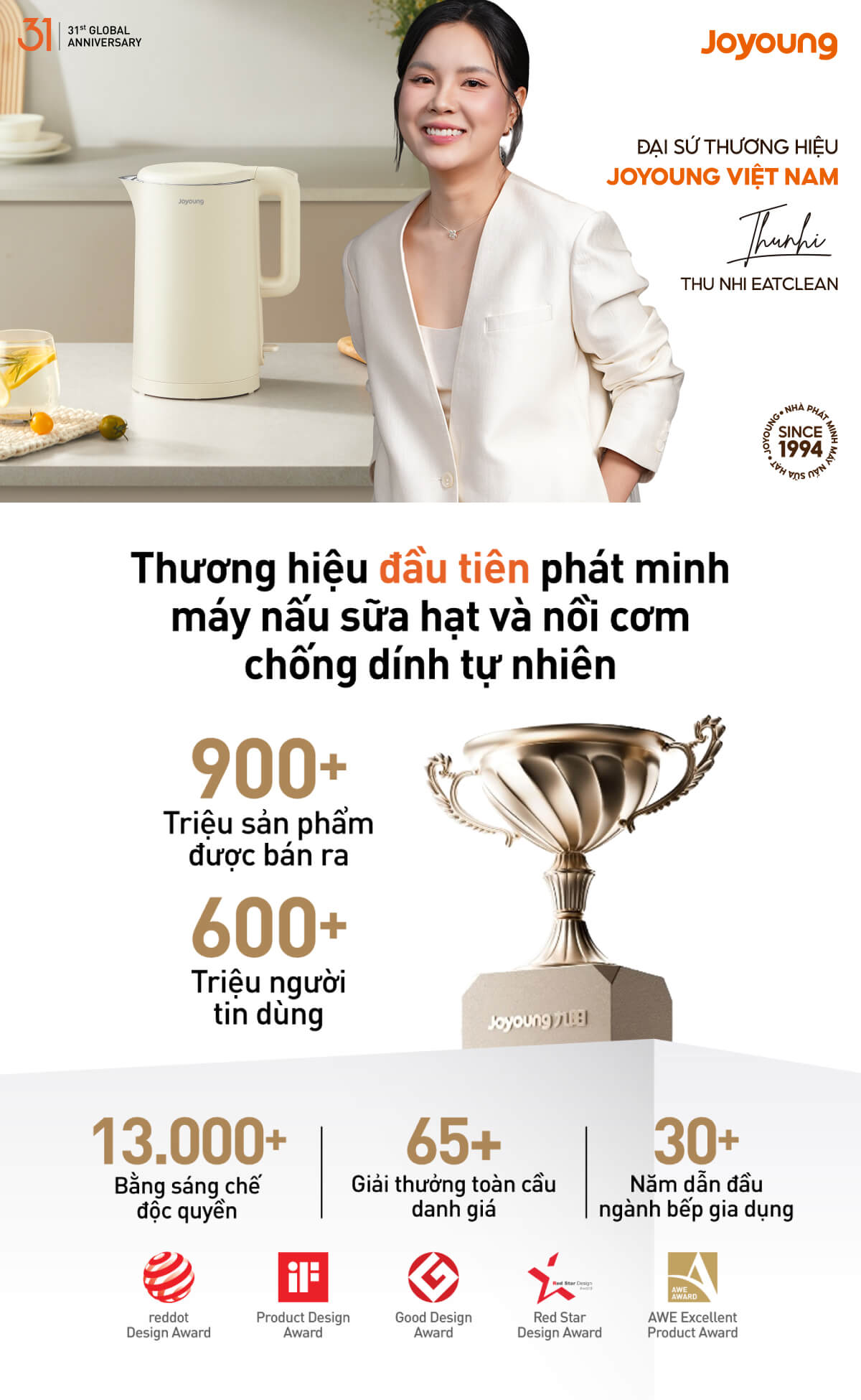 Ấm đun siêu tốc Joyoung JEK-188
