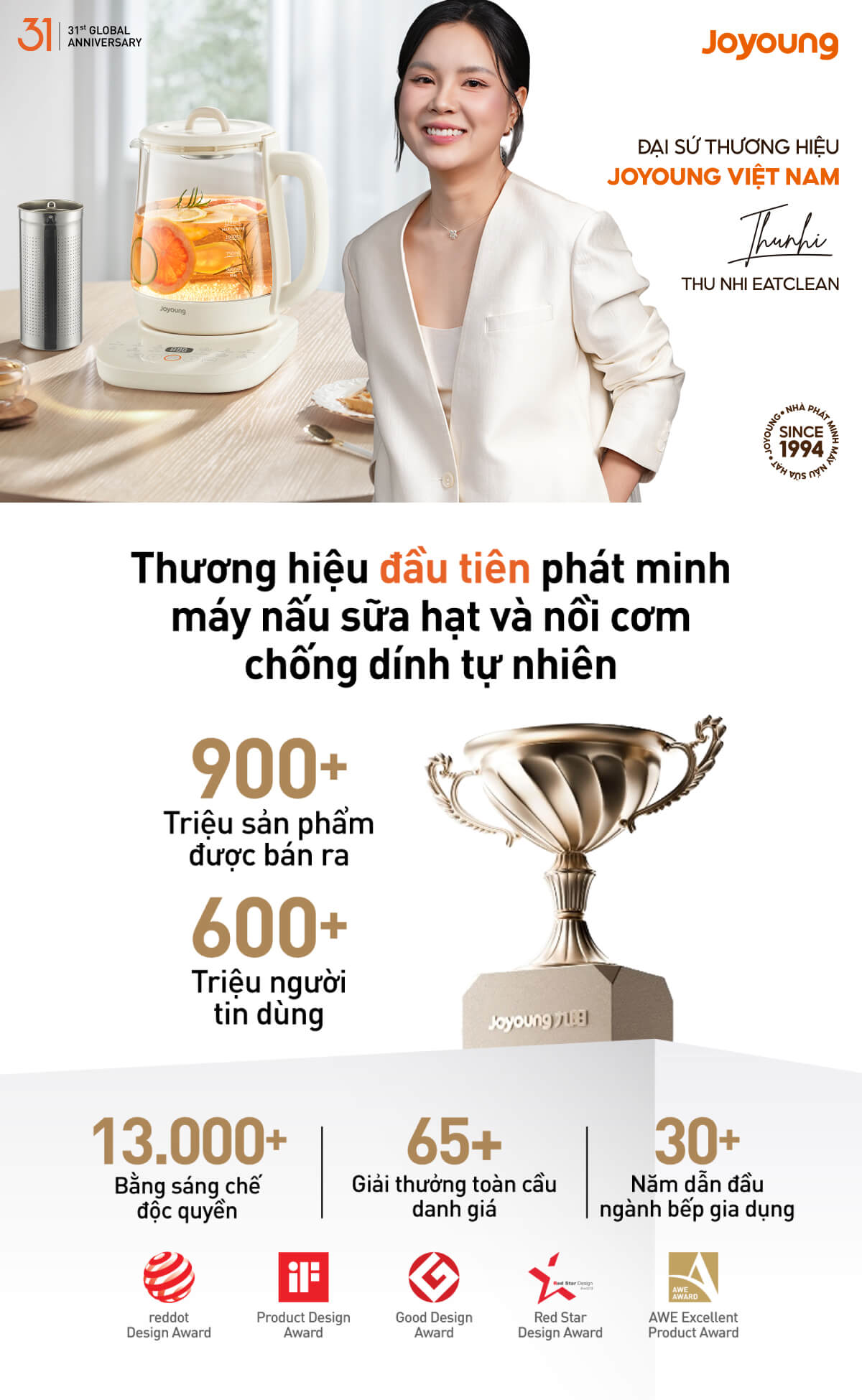 Ấm pha trà đa năng Joyoung JTM-125