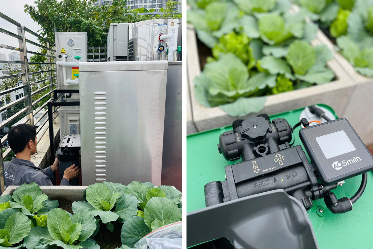 Hình thực tế 3 hệ thống lọc nước đầu nguồn AO Smith AOW-S400 PLUS