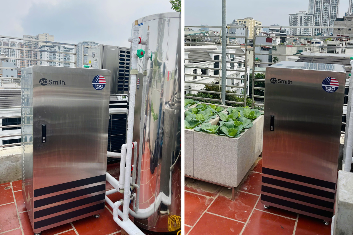 Hình thực tế 1 hệ thống lọc nước đầu nguồn AO Smith AOW-S400 PLUS