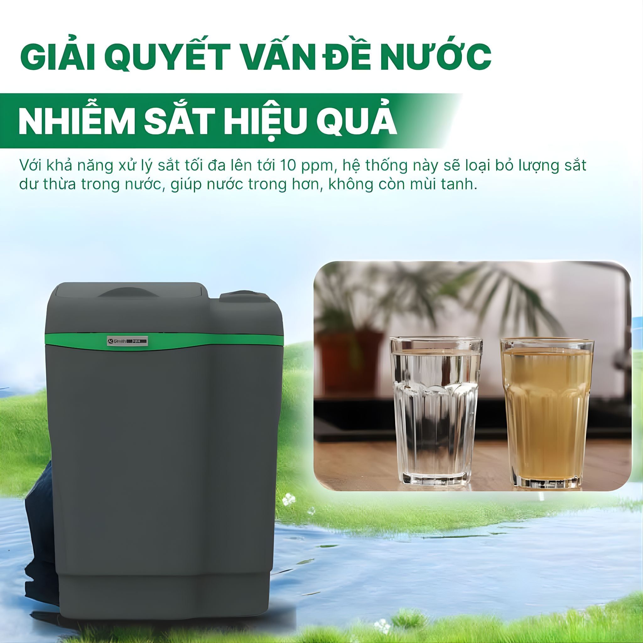 Hệ thống lọc loại bỏ mọi tạp chất có hại